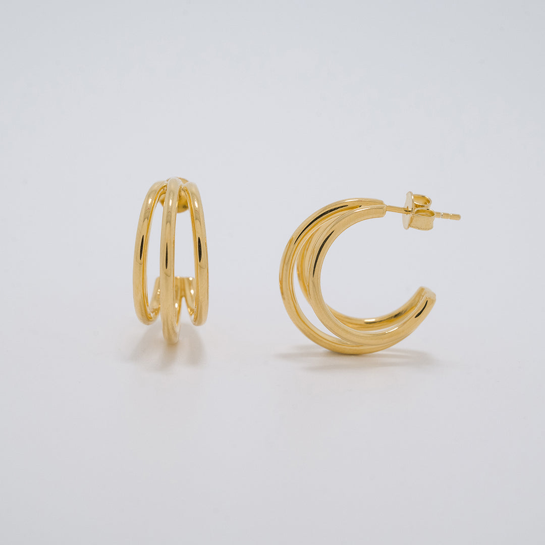 Brontë Gold Hoops Earrings