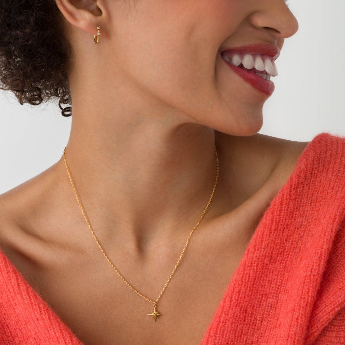 Celeste Gold Pendant Necklace