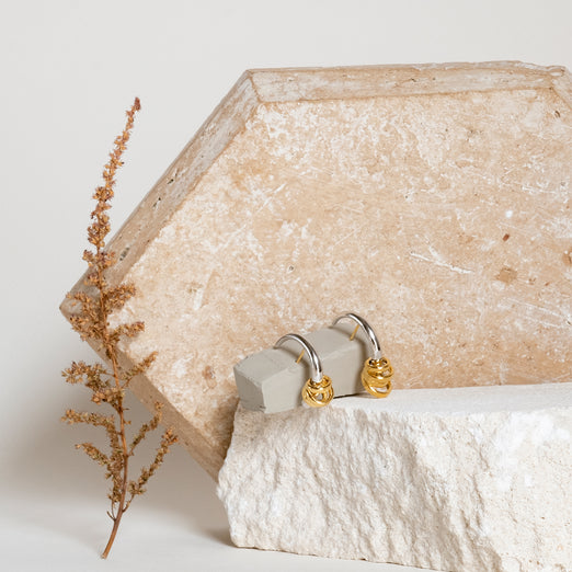 earrings - 18K recycled gold vermeil and recycled silver