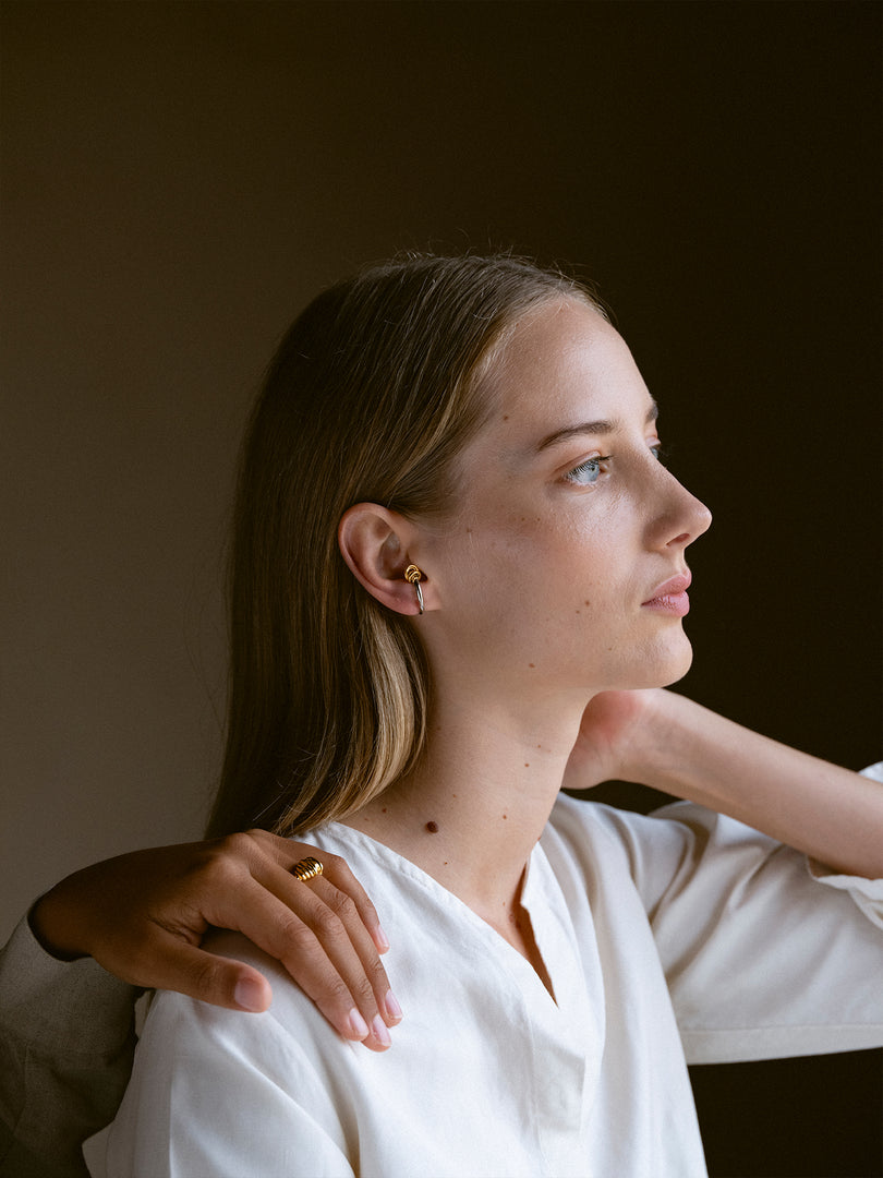 earrings - 18K recycled gold vermeil and recycled silver