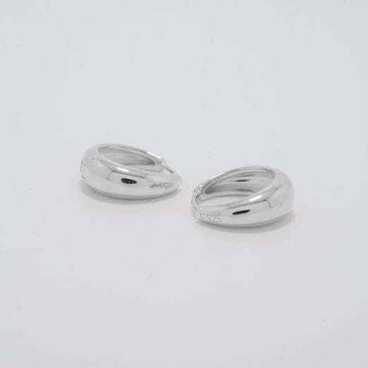 Lura Silver Small Huggie Earrings