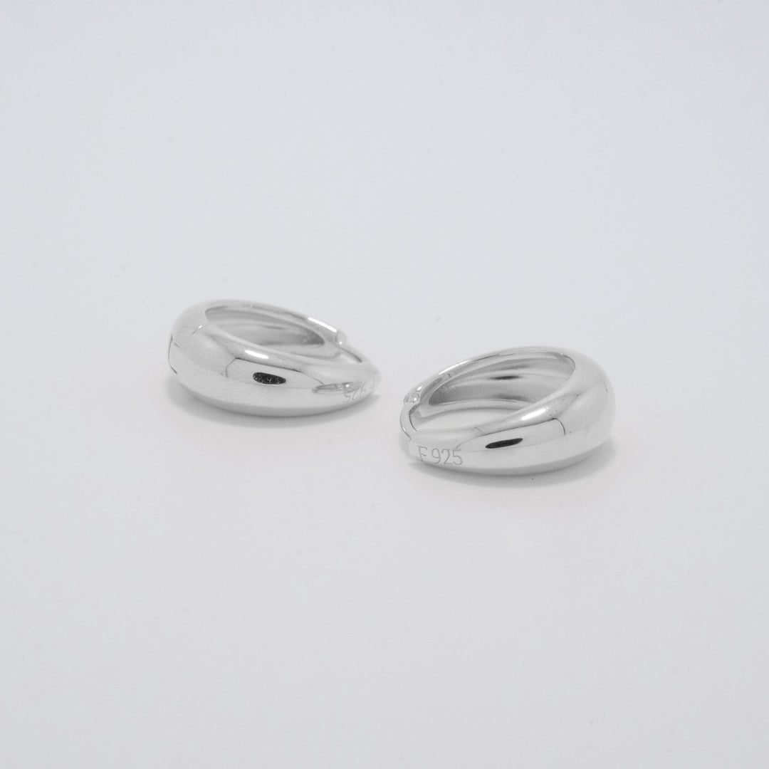 Freya Silver Huggie Earrings