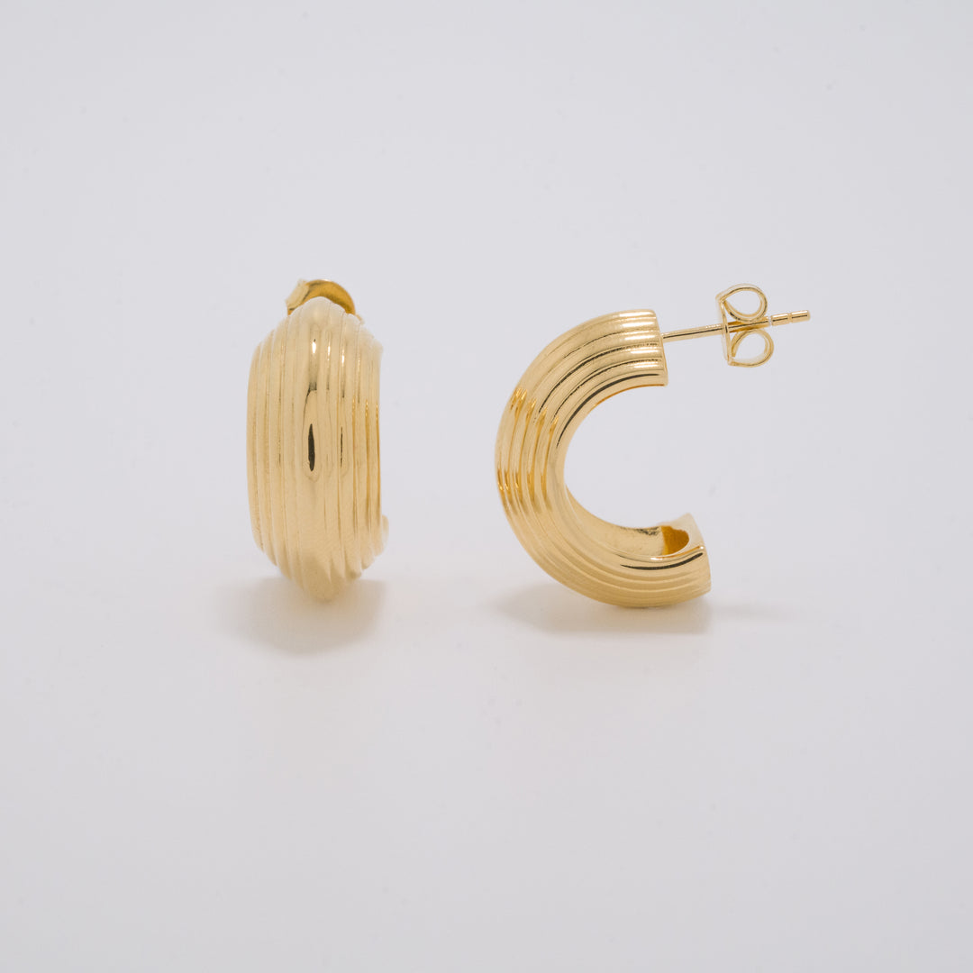 Harper Chunky Gold Hoop Earrings