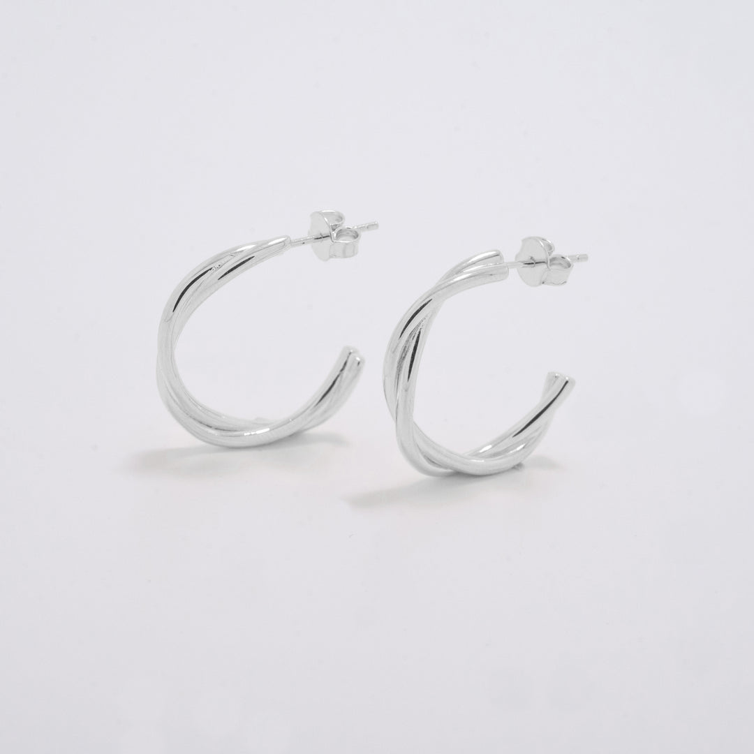 Rose Thorns Silver Earrings