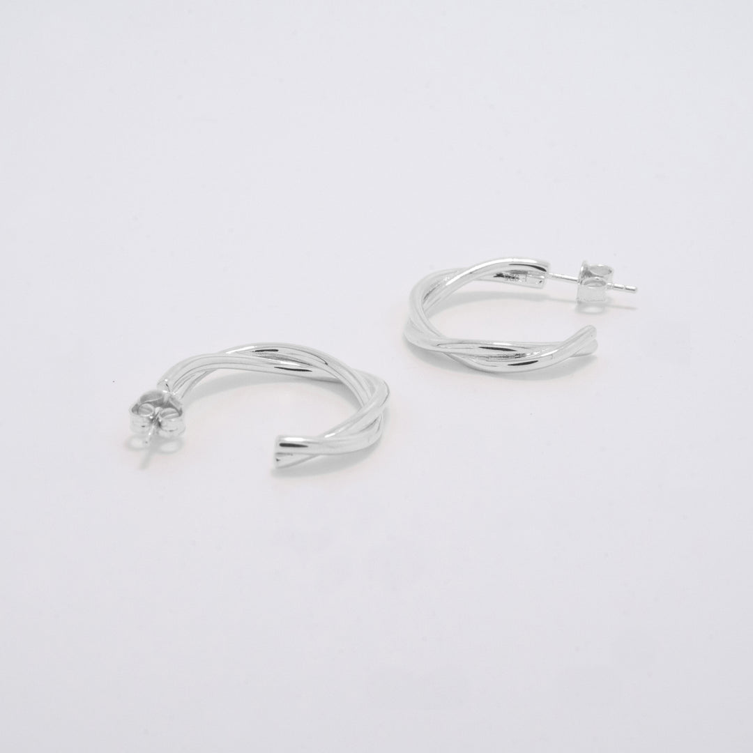 Rose Thorns Silver Earrings