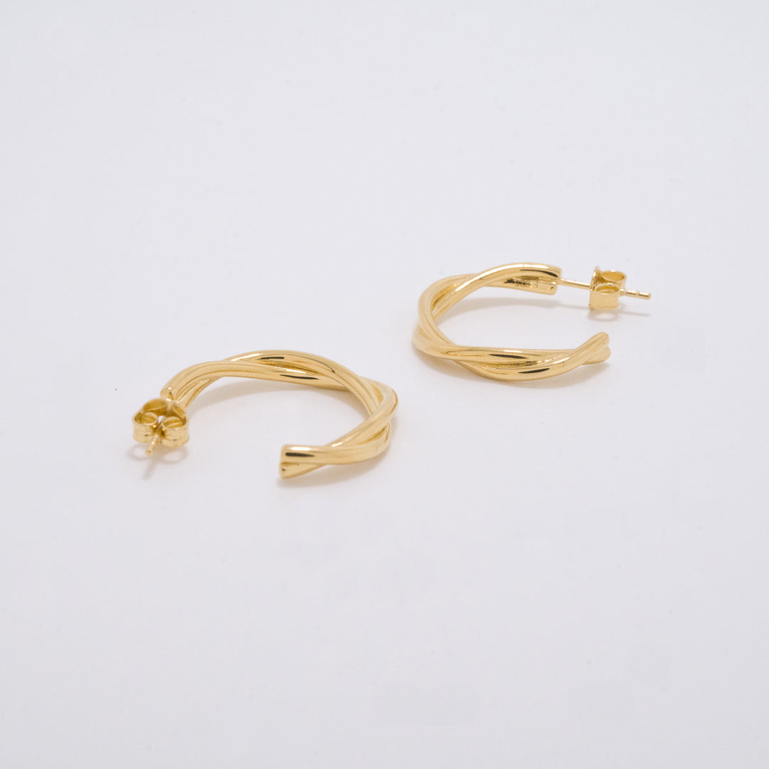 Rose Thorns Gold Earrings