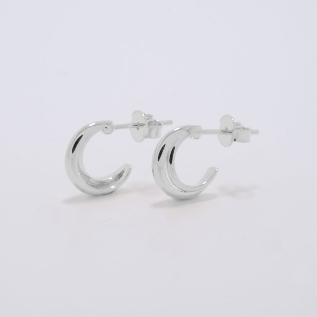 Mezza Luna Silver Earrings