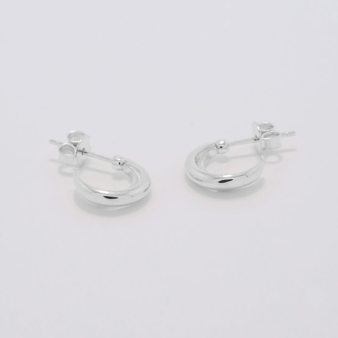 Mezza Luna Silver Earrings