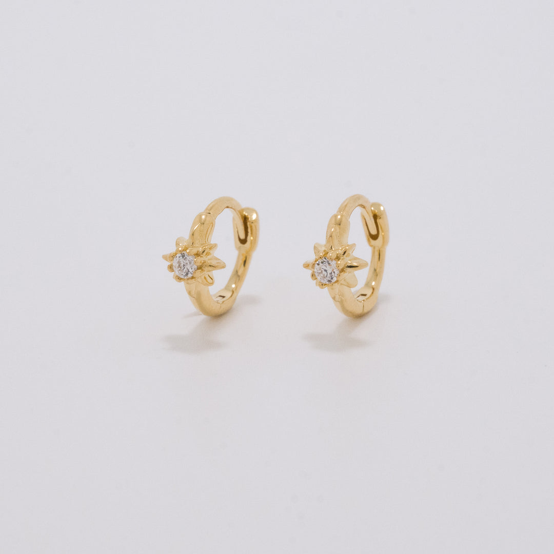 Cassiopea Gold Huggie Earrings