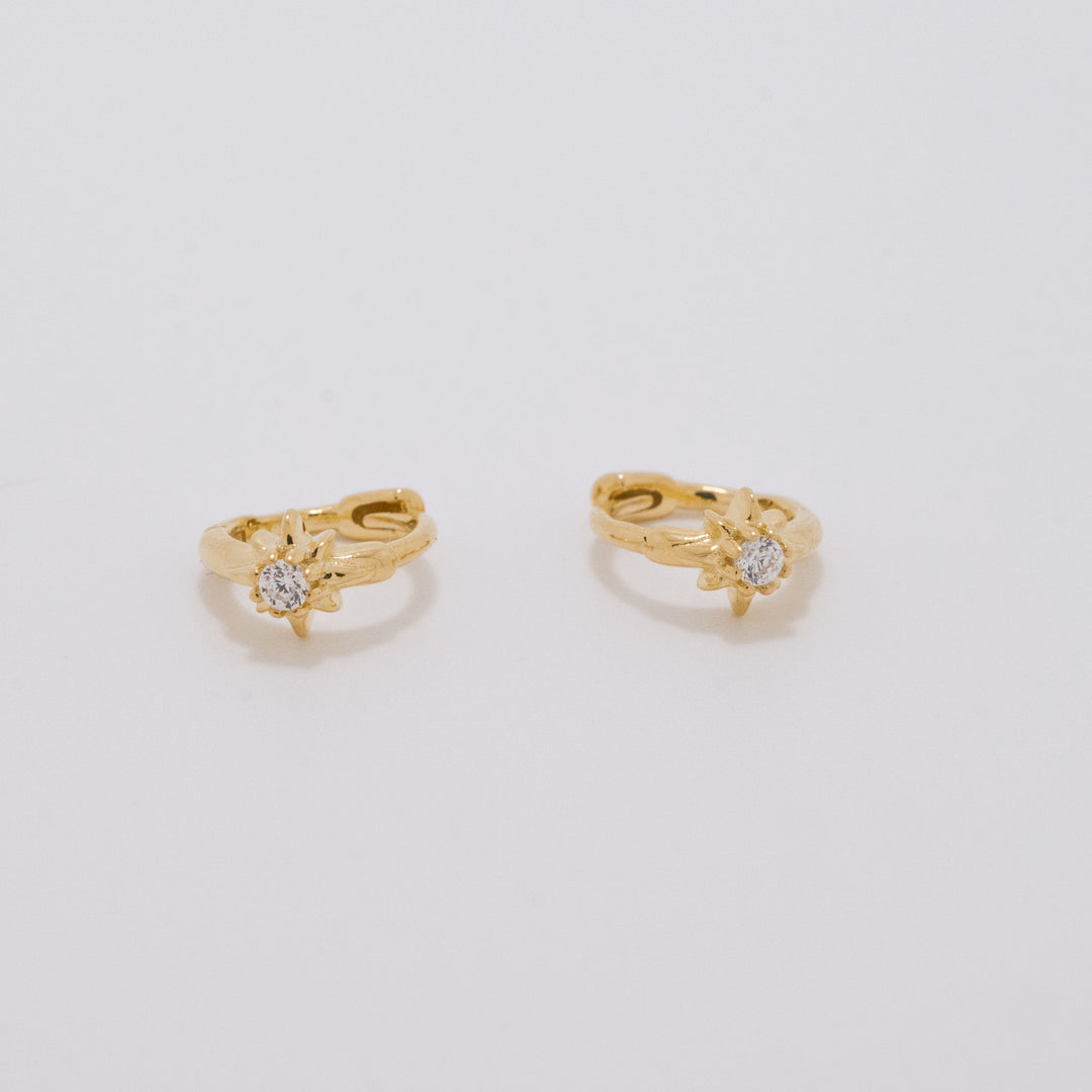 Cassiopea Gold Huggie Earrings