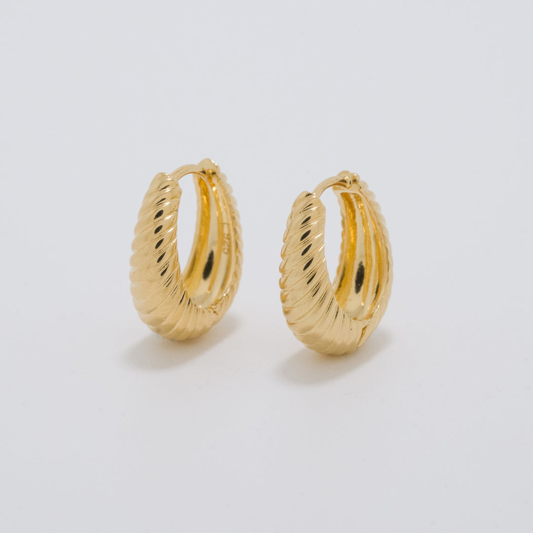 Charis Chunky Gold Medium Hoop Earrings