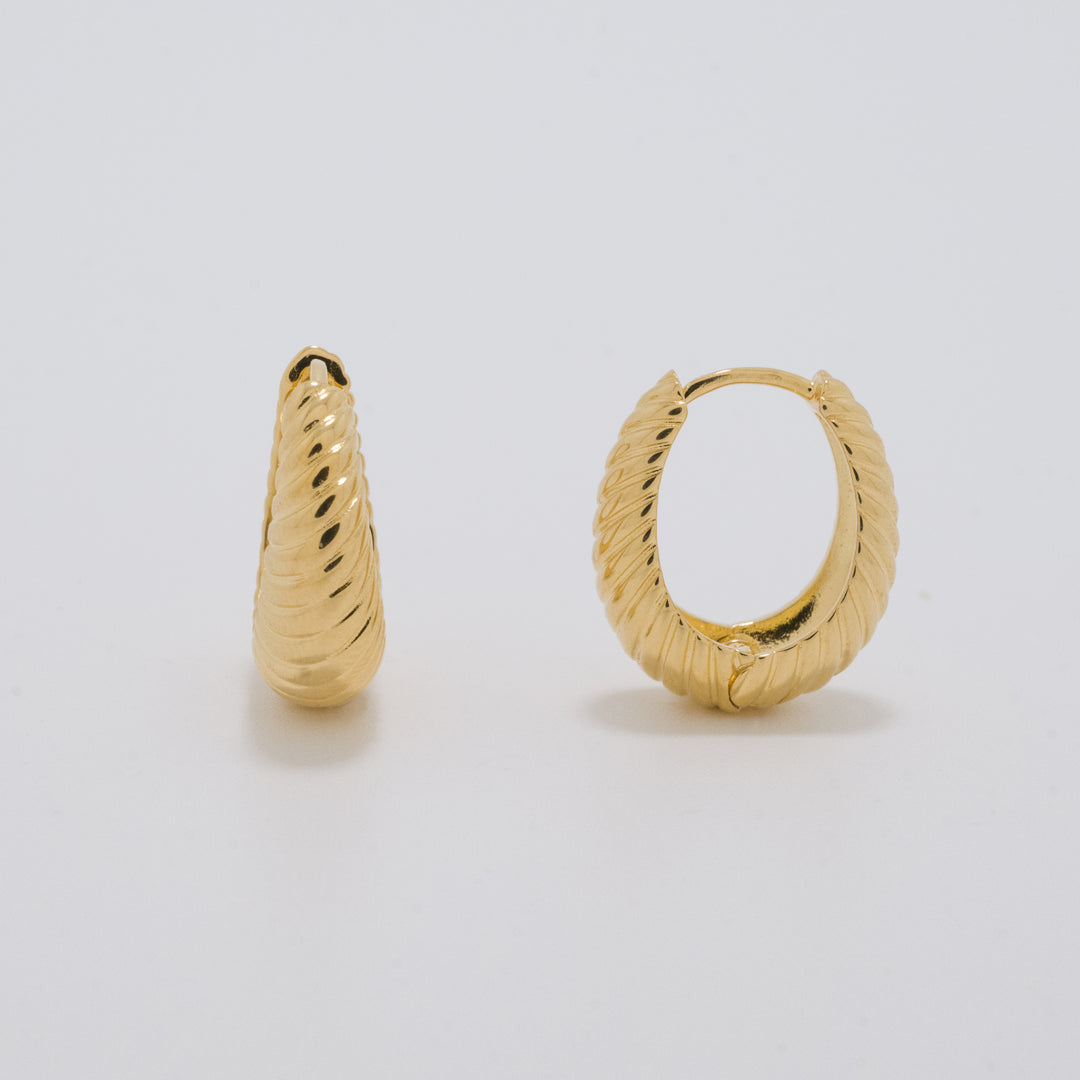 Charis Chunky Gold Medium Hoop Earrings