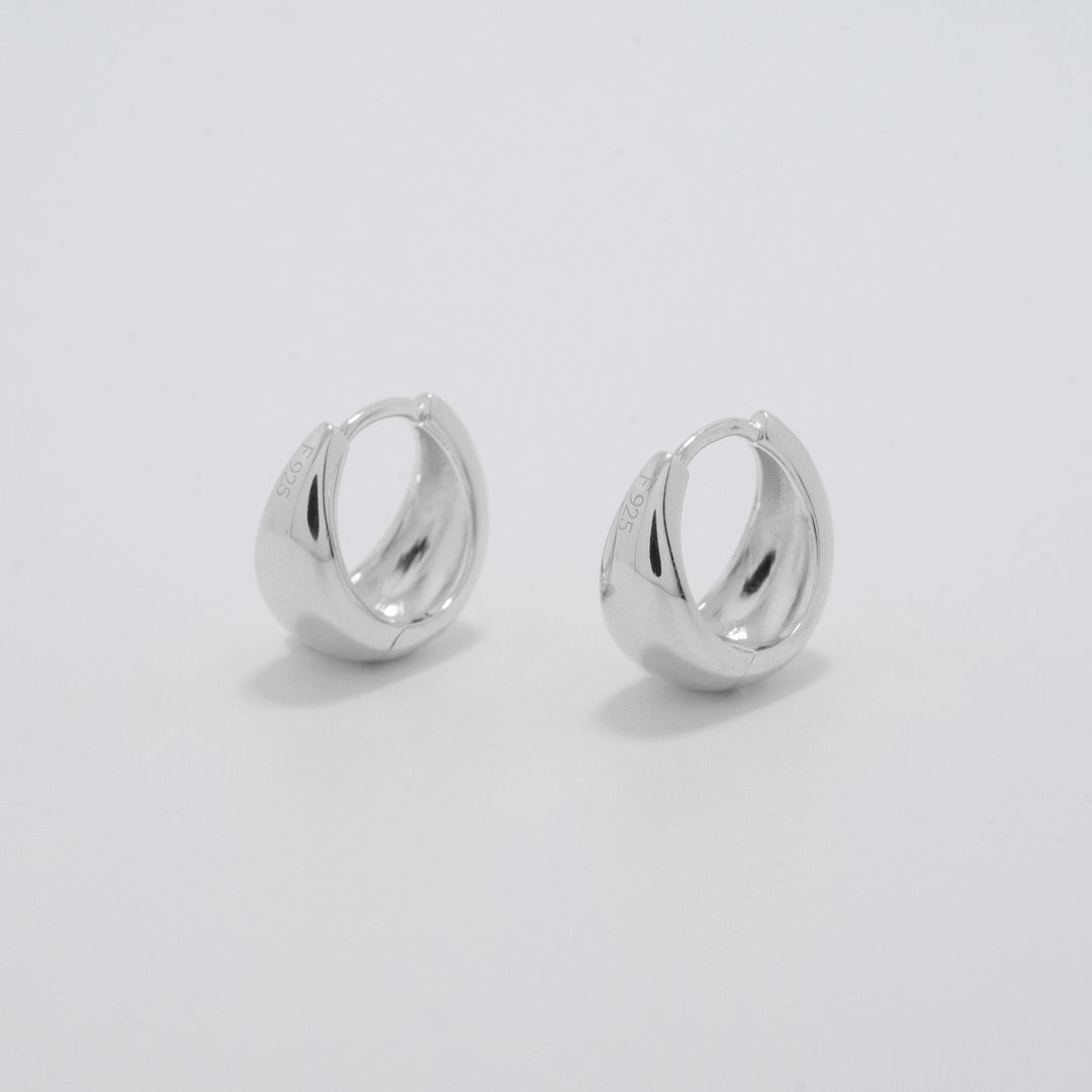 Lura Silver Small Huggie Earrings