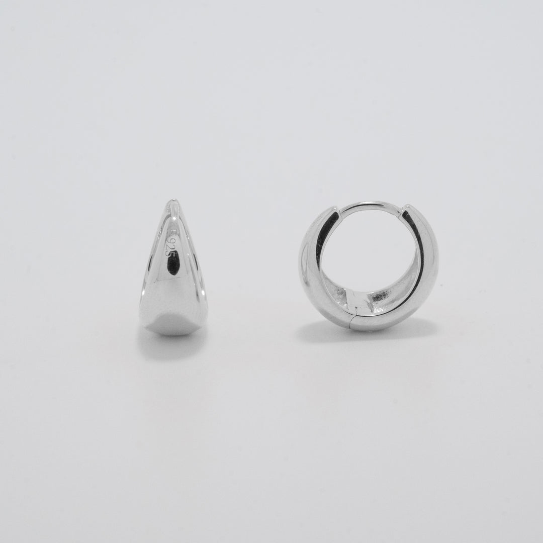 Lura Silver Small Huggie Earrings