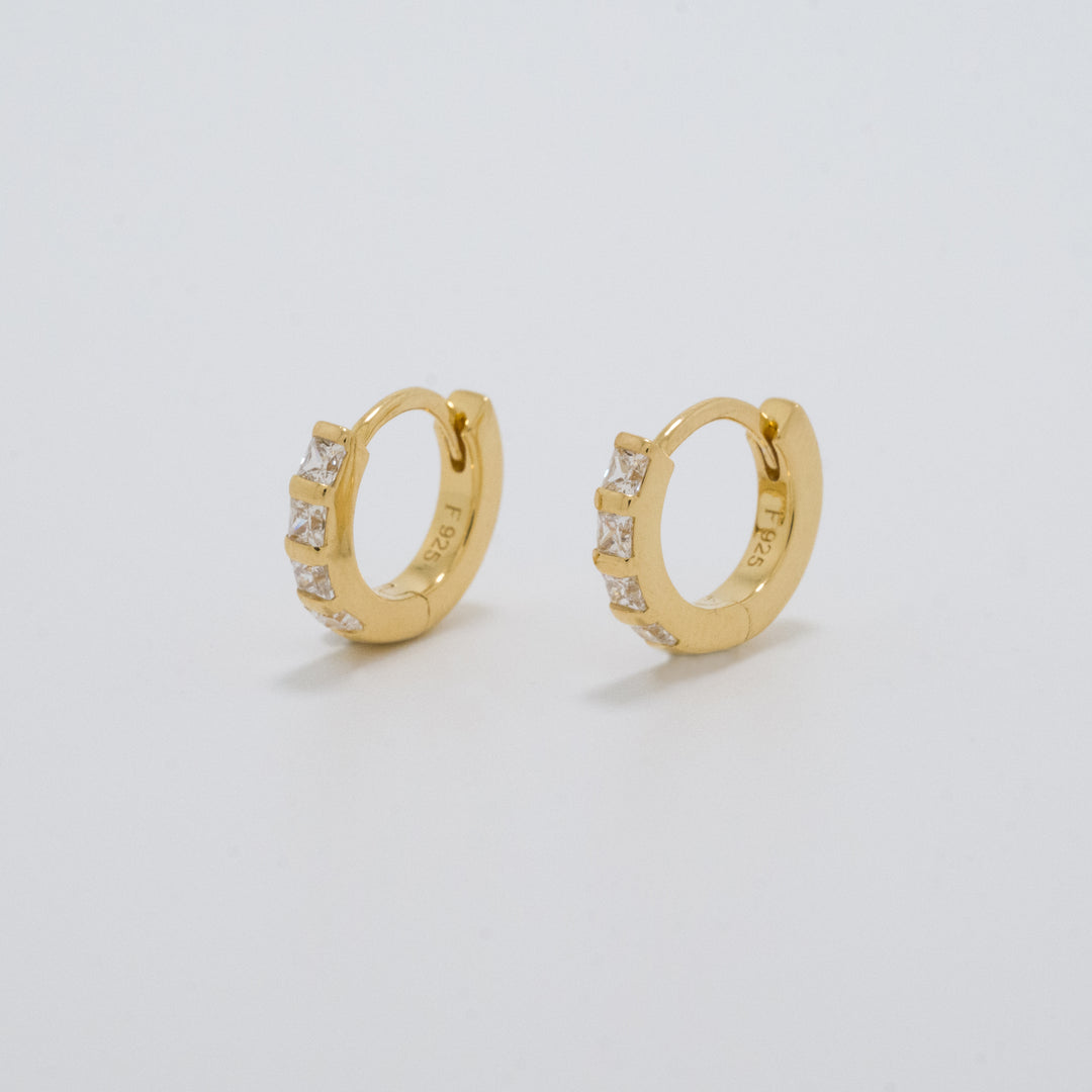 Alana Classic Stone Gold Huggie Earrings