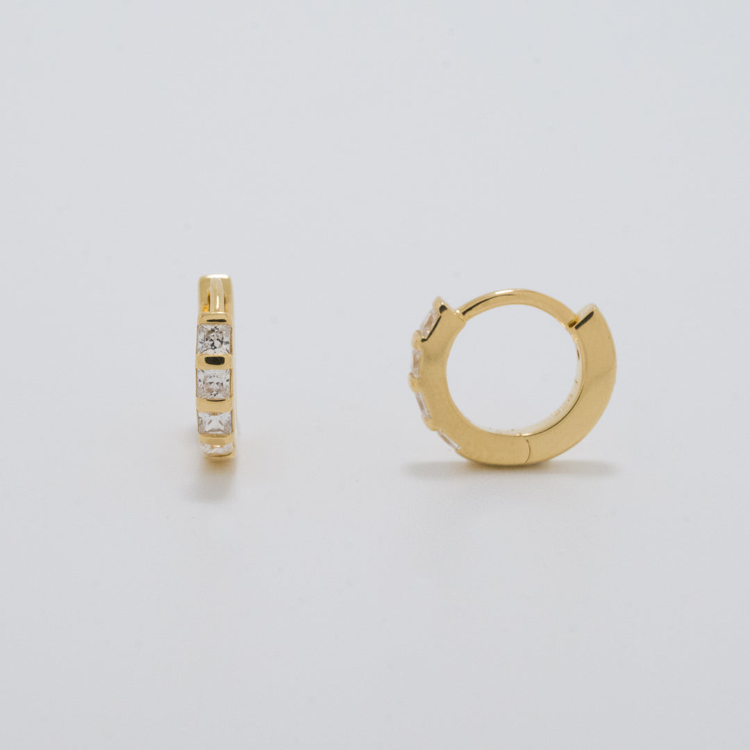 Alana Classic Stone Gold Huggie Earrings