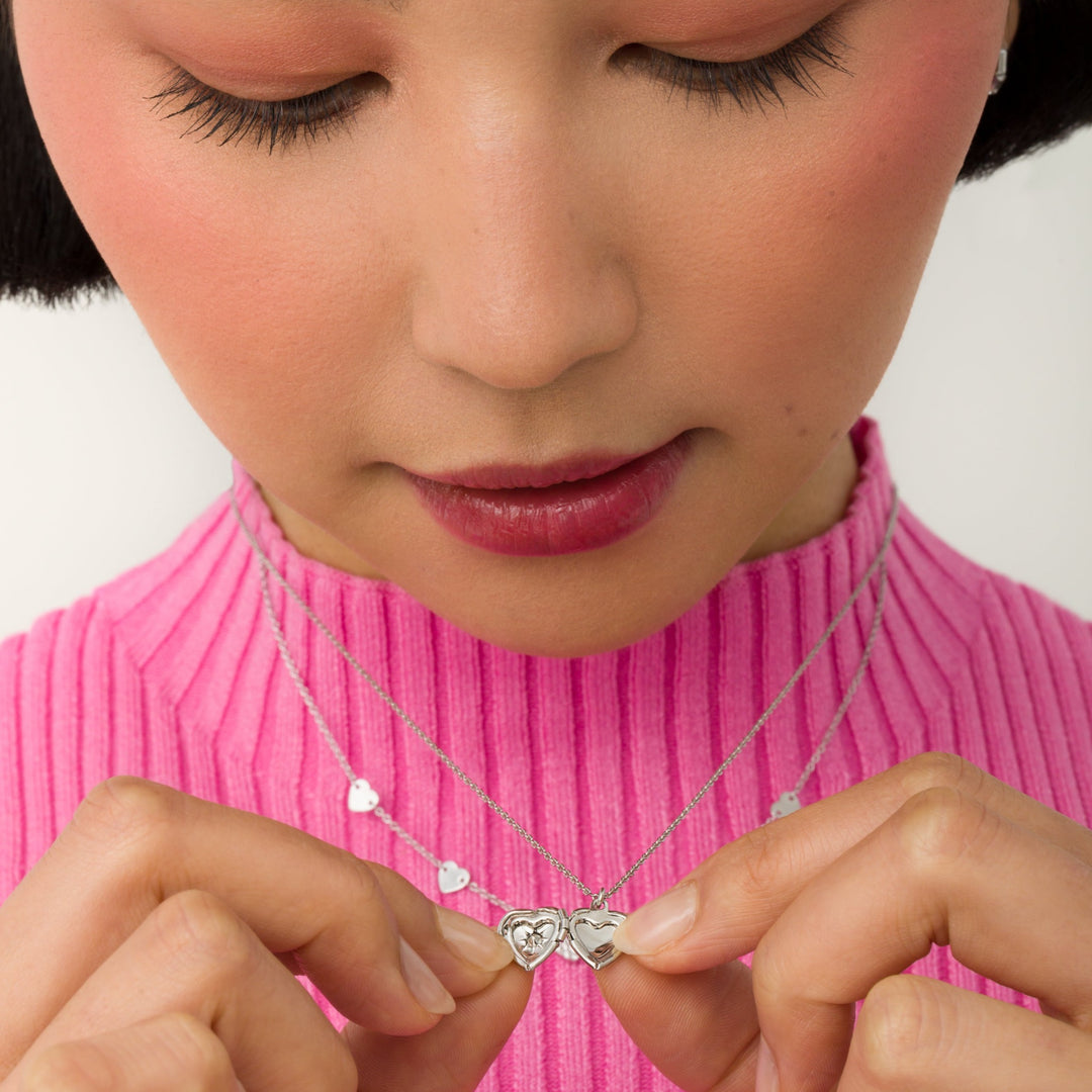 Waltz of Hearts Silver Necklace