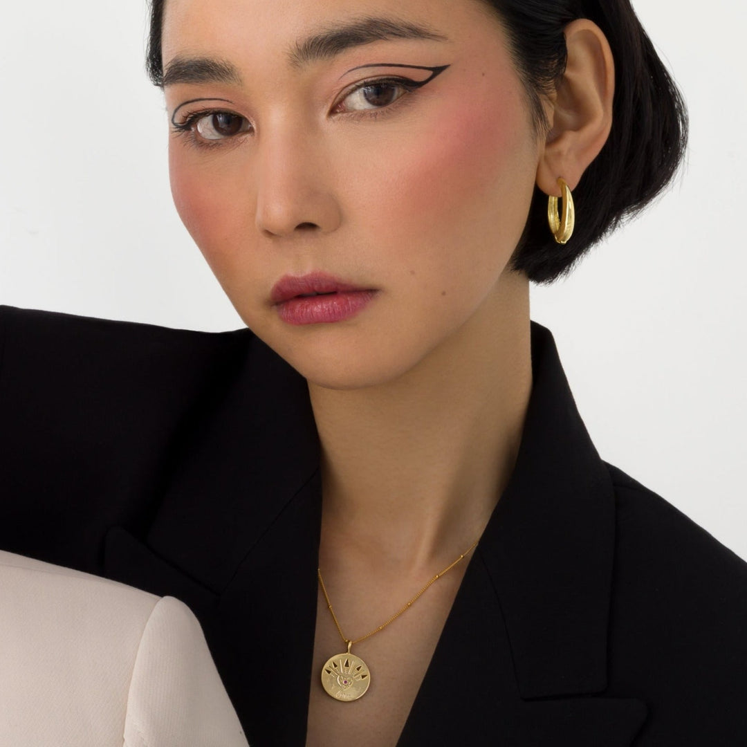 Lucrecia Gold Hoops Earrings