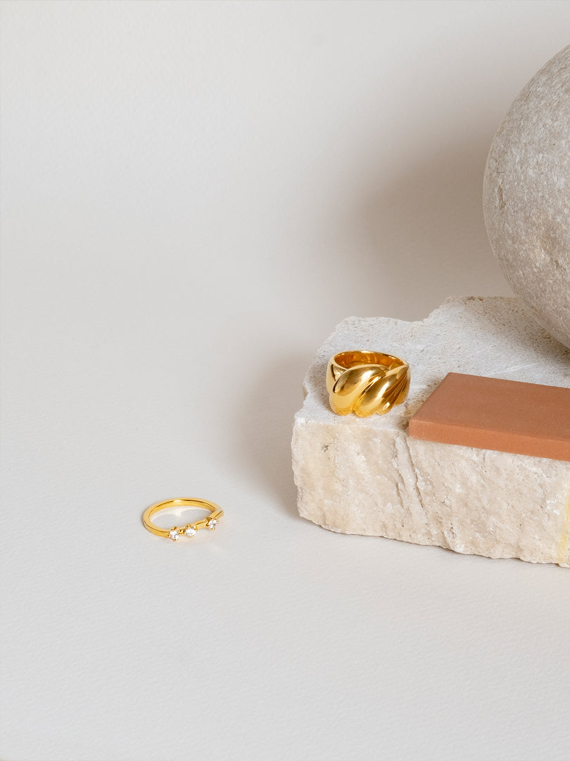 Stacking Ring - 18K recycled gold vermeil on recycled silver