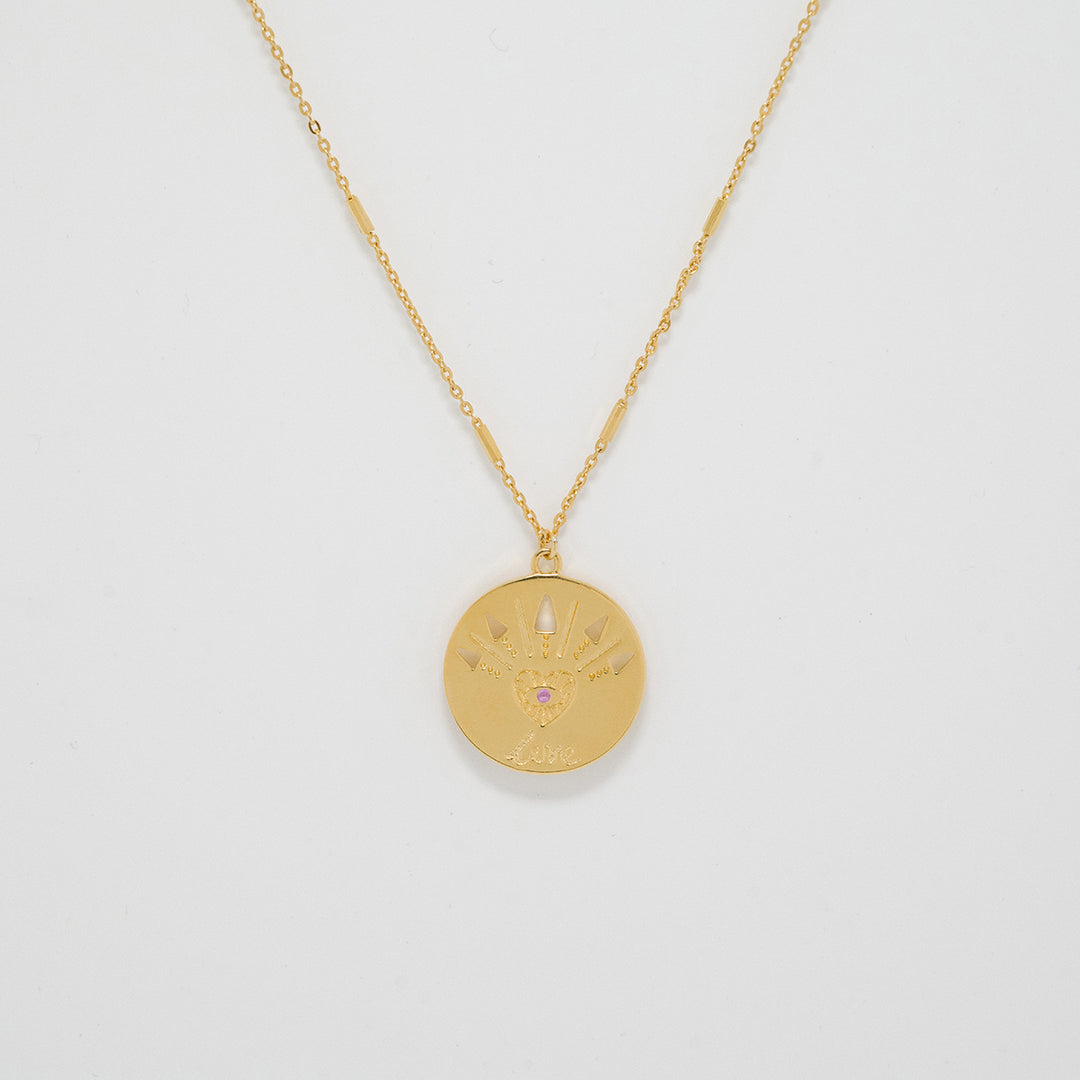 Love Is Blind Gold Pendant Necklace