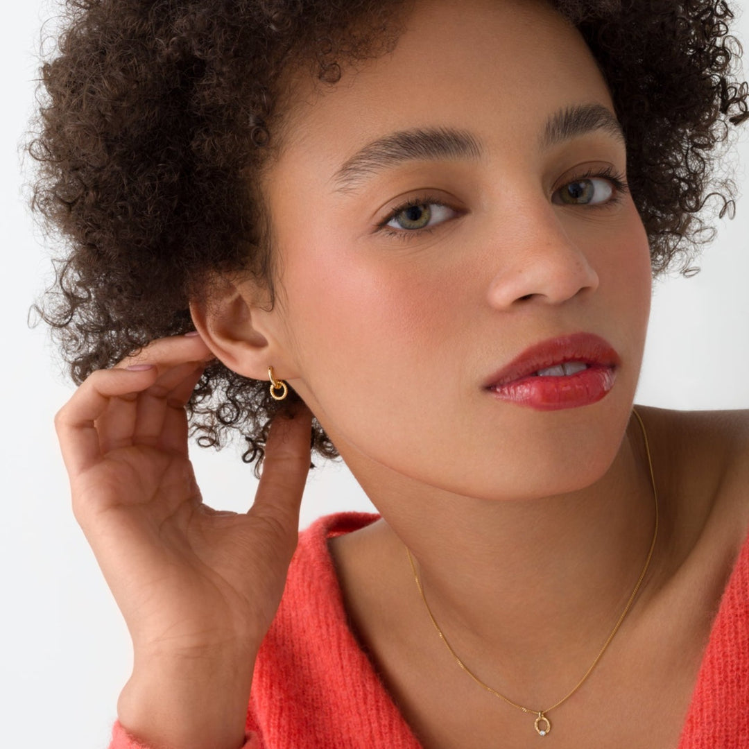 Idun Gold Huggie Earrings