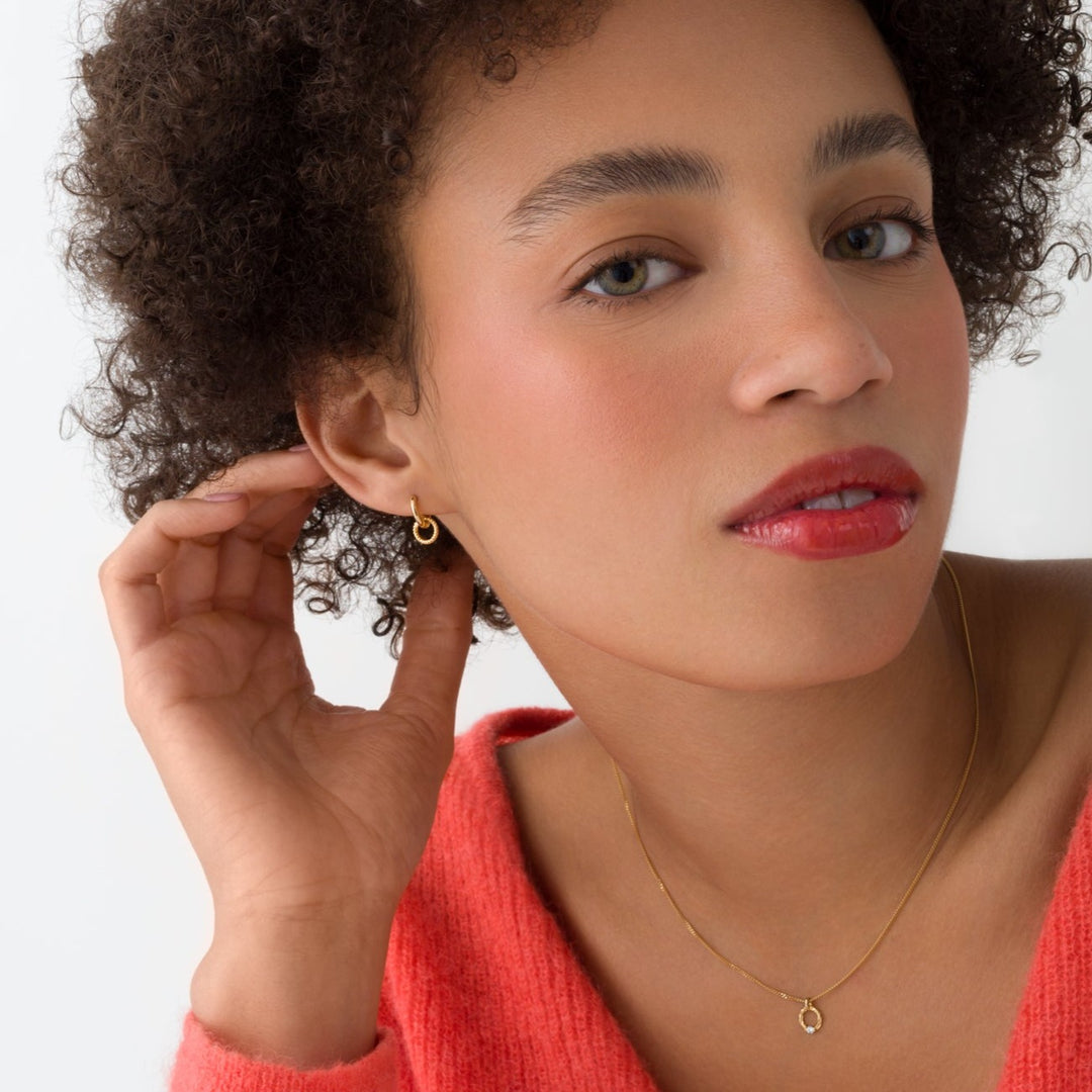 Idun Silver Huggie Earrings