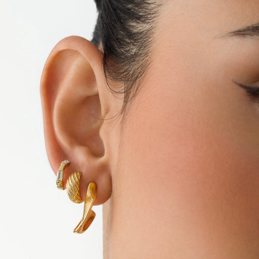 Rosewood Gold Earrings