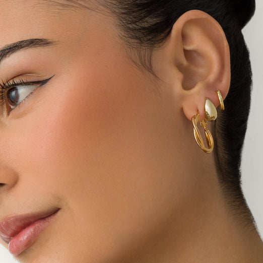 Freya Gold Huggie Earrings