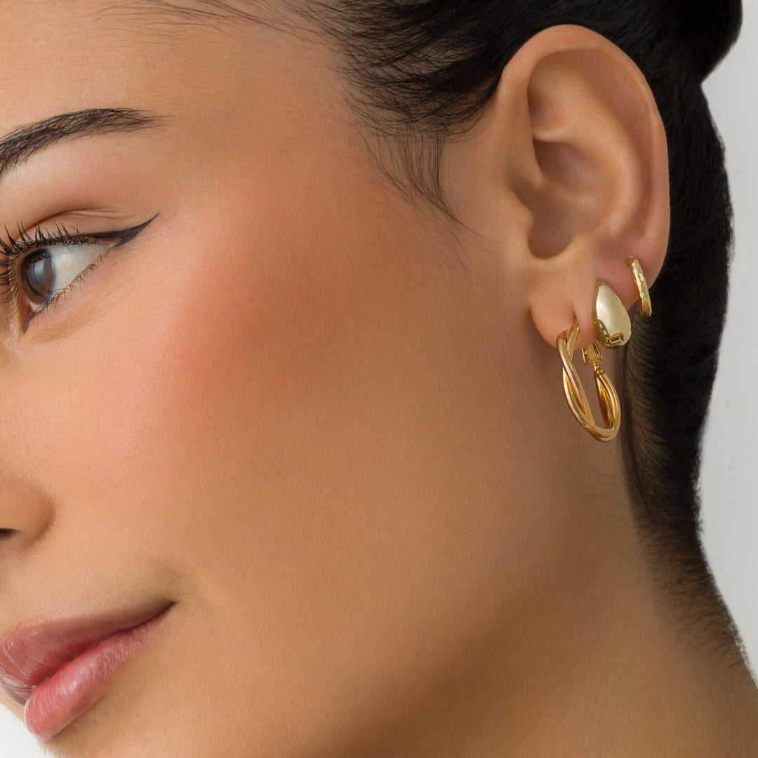 Rose Thorns Gold Earrings