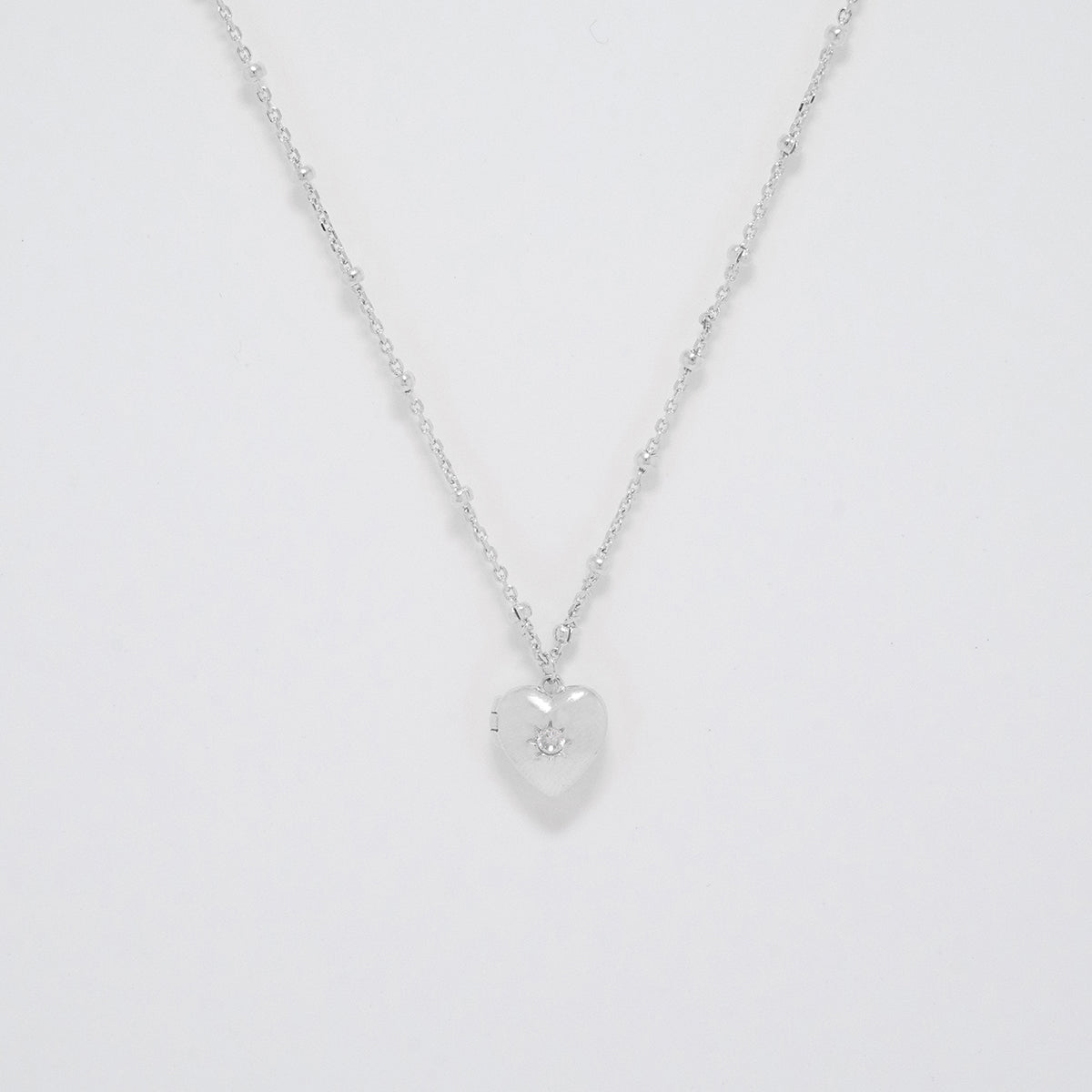 Open Your Heart Silver Pendant Necklace