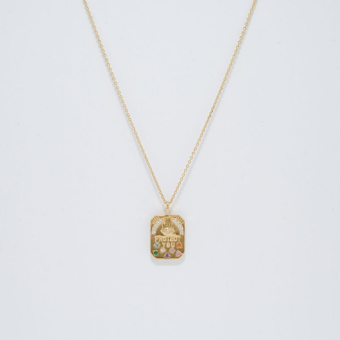 Sandra Protector Gold Pendant Necklace