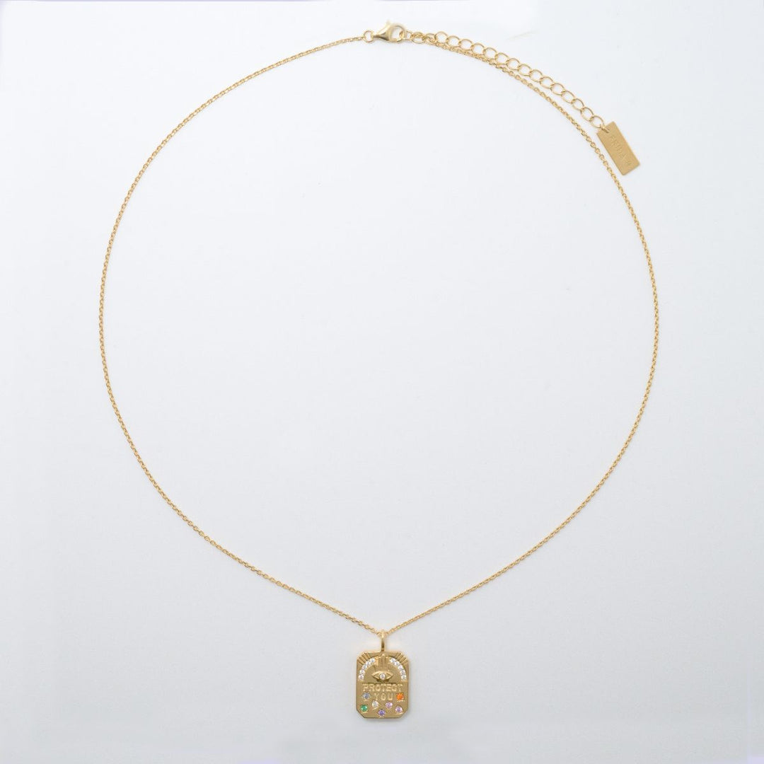 Sandra Protector Gold Pendant Necklace