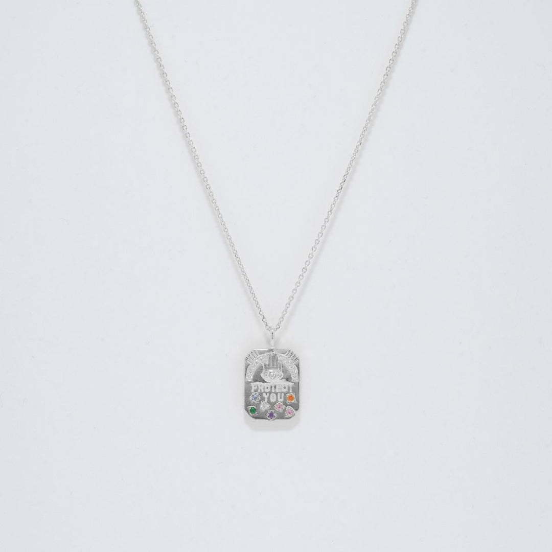 Sandra Protector Silver Pendant Necklace