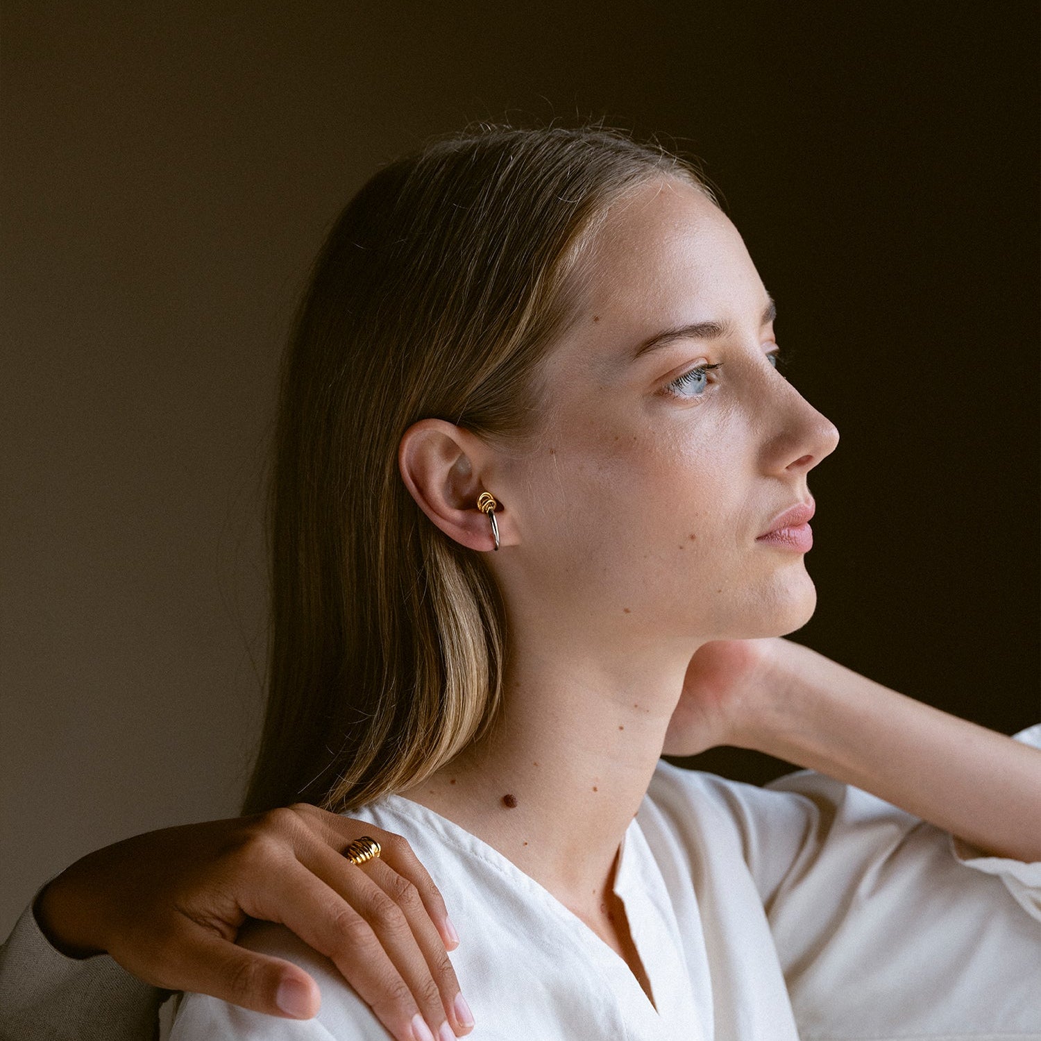 earrings - 18K recycled gold vermeil and recycled silver