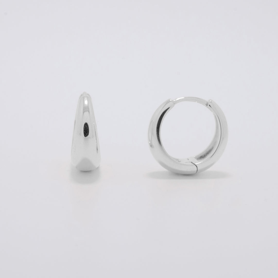 Freya Silver Huggie Earrings