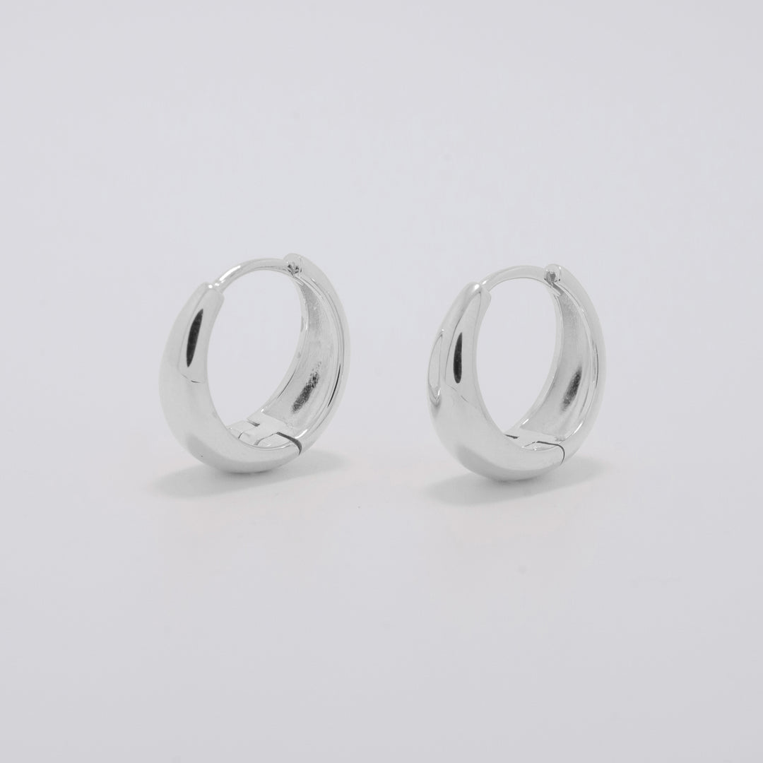 Freya Silver Huggie Earrings