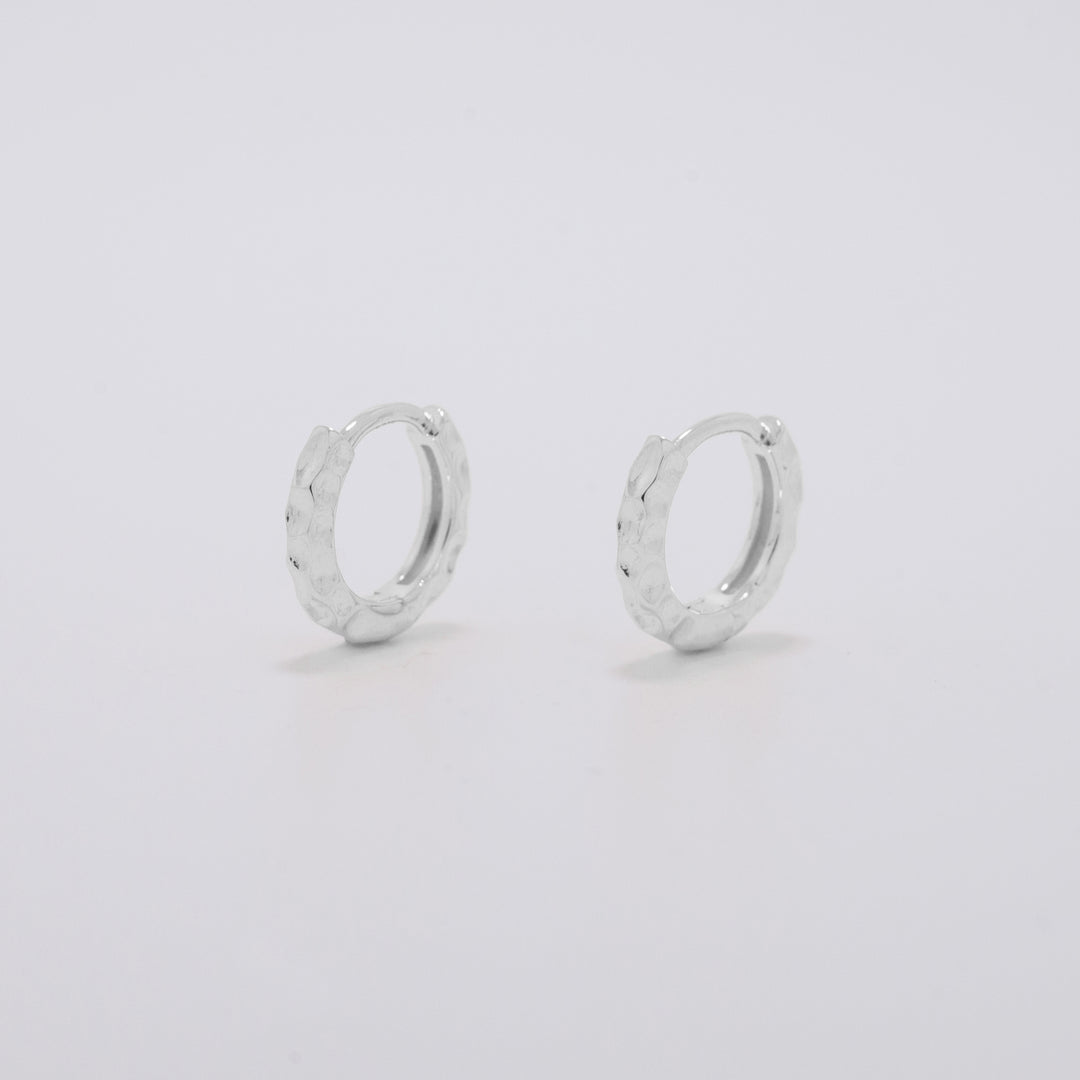 Eleanor Silver Huggie Earrings