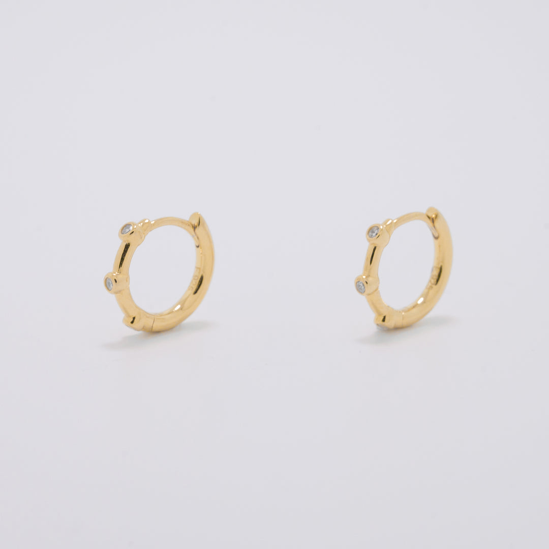 Ostara Gold Huggie Earrings