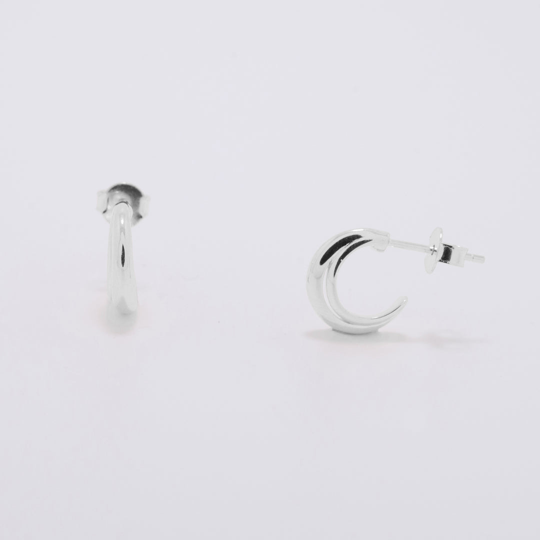 Mezza Luna Silver Earrings