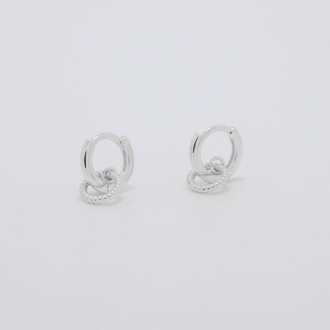 Idun Silver Huggie Earrings