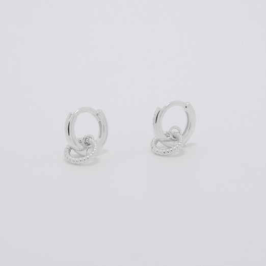 Idun Silver Huggie Earrings