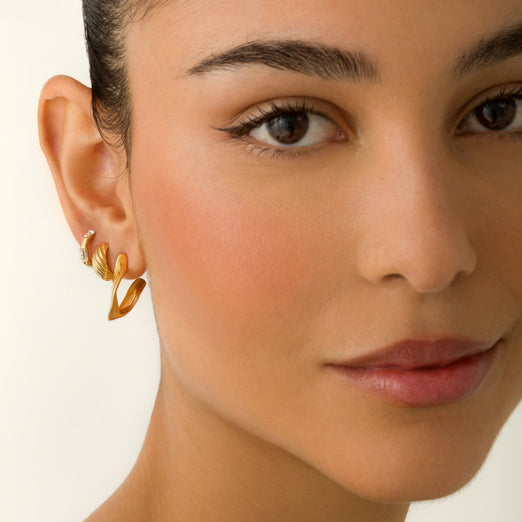 Rosewood Gold Earrings