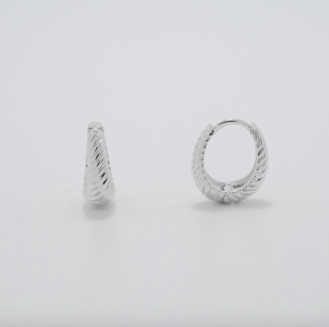 Juno Silver Hoop Earrings