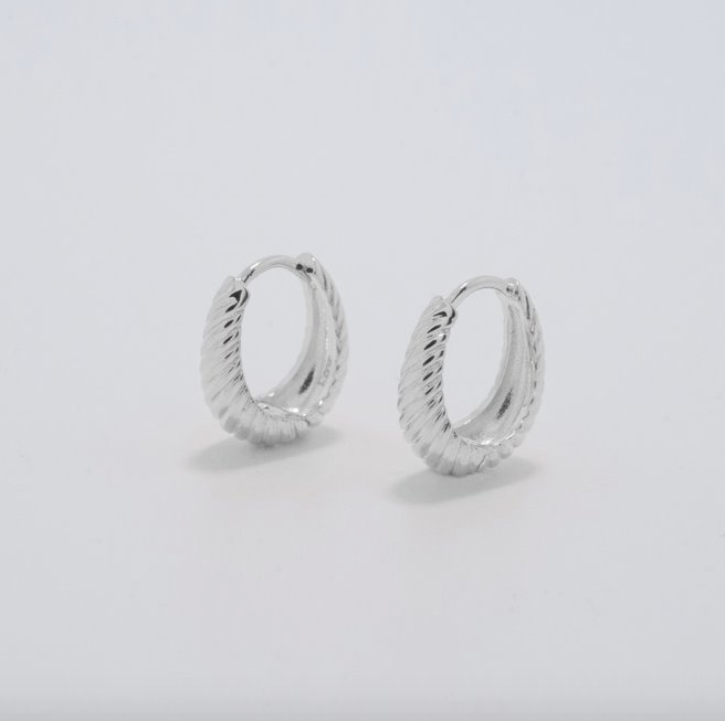 Juno Silver Hoop Earrings